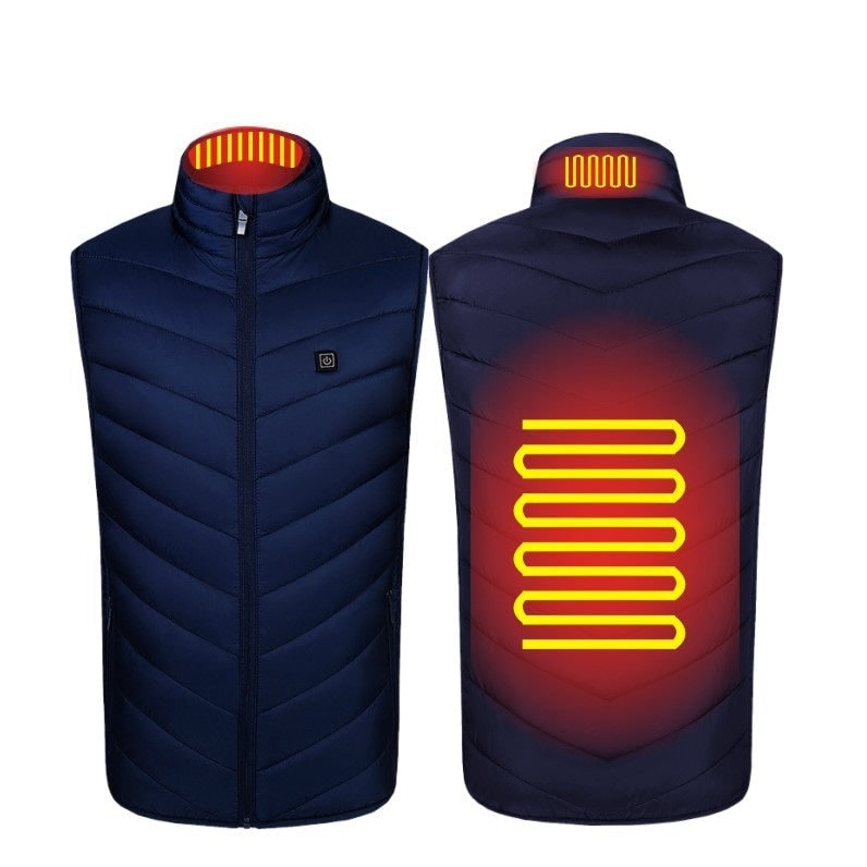 Men's Heated Vest with USB Charging Stand Collar Puffer Sleeveless - Image 8