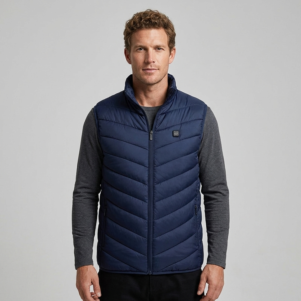 Men's Heated Vest with USB Charging Stand Collar Puffer Sleeveless - Image 9