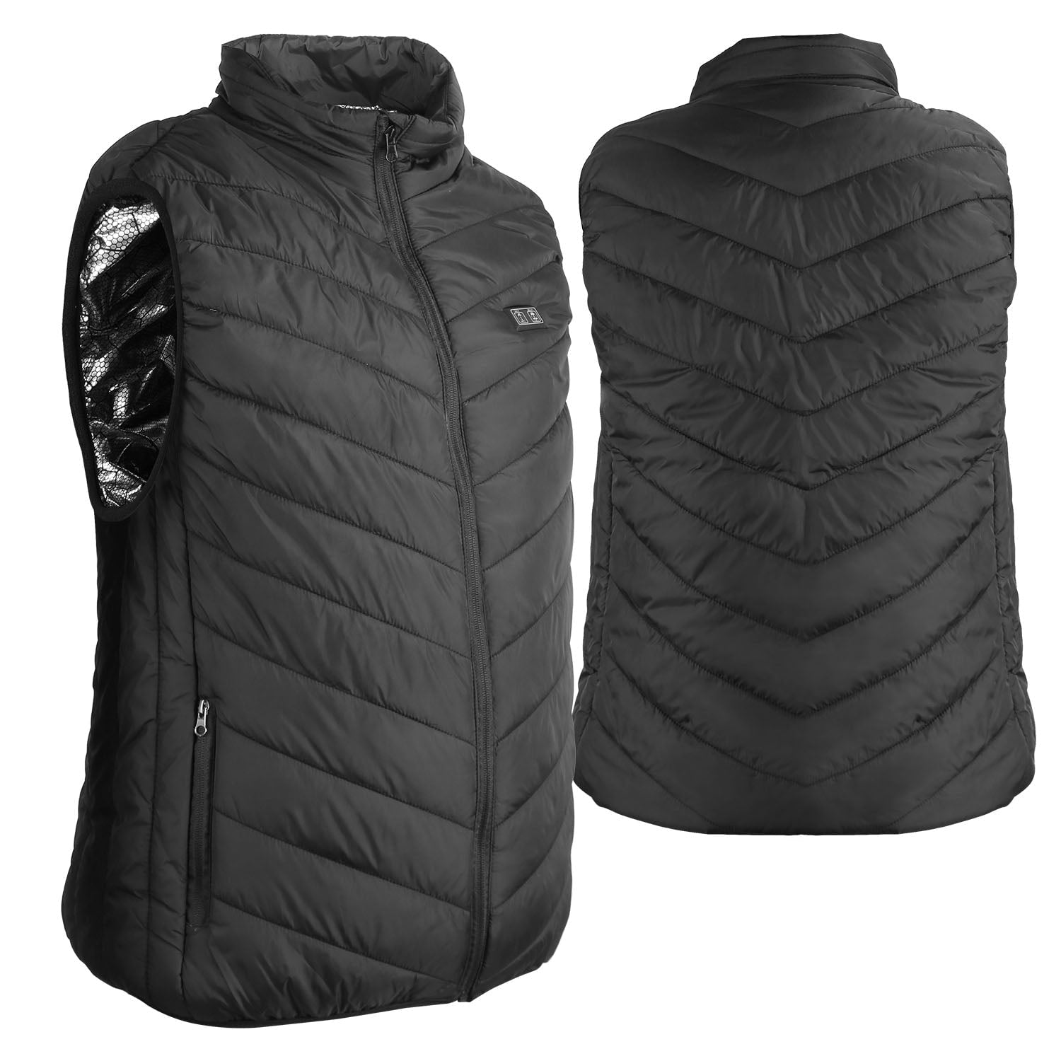 Men's Heated Vest with USB Rechargeable Battery Powered Puffer Stand Collar - Image 5
