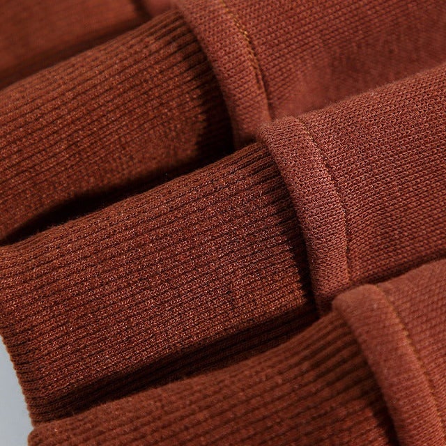 Men's Long Sleeve Polo Sweatshirt with Chest Stripe and Ribbed Cuffs - Image 11