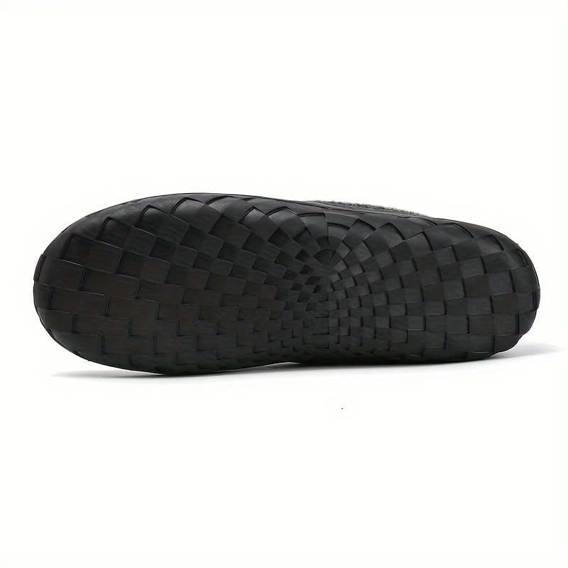 Men's Moccasin Slippers with Faux Fur Fleece Lining and Suede Upper Indoor Outdoor Slip-On - Image 8
