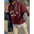 Men's Oversized Crewneck Sweatshirt with Graphic Print and Dropped Shoulders - Image 1