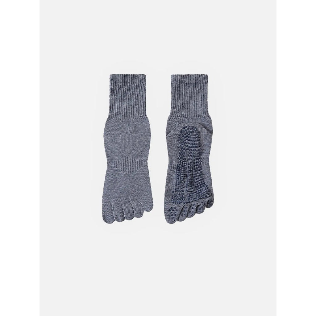 Men's Pilates Yoga Non-Slip Grip Socks with Five-Toe Design and Knit - Image 7