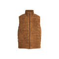 Men's Puffer Quilted Vest with High Collar and Insulated Suede Shell - Image 1