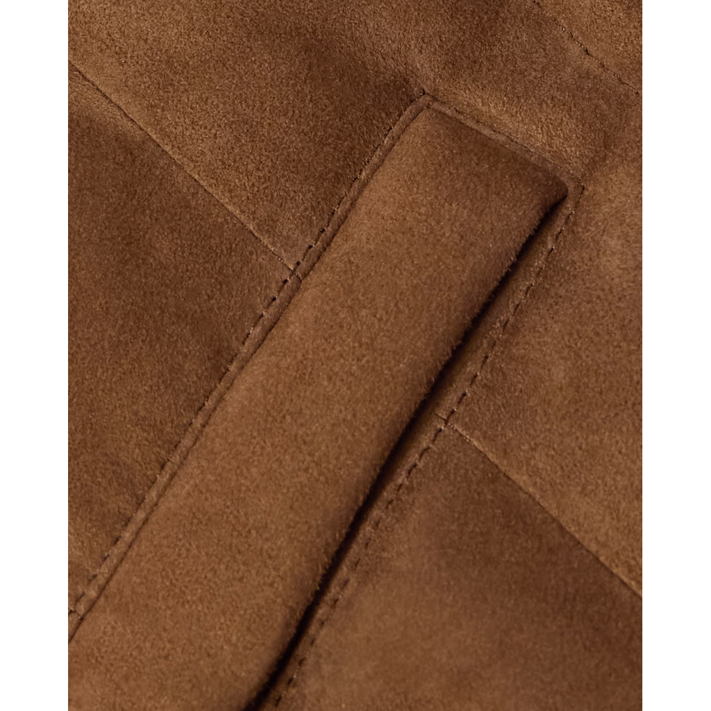 Men's Puffer Quilted Vest with High Collar and Insulated Suede Shell - Image 6