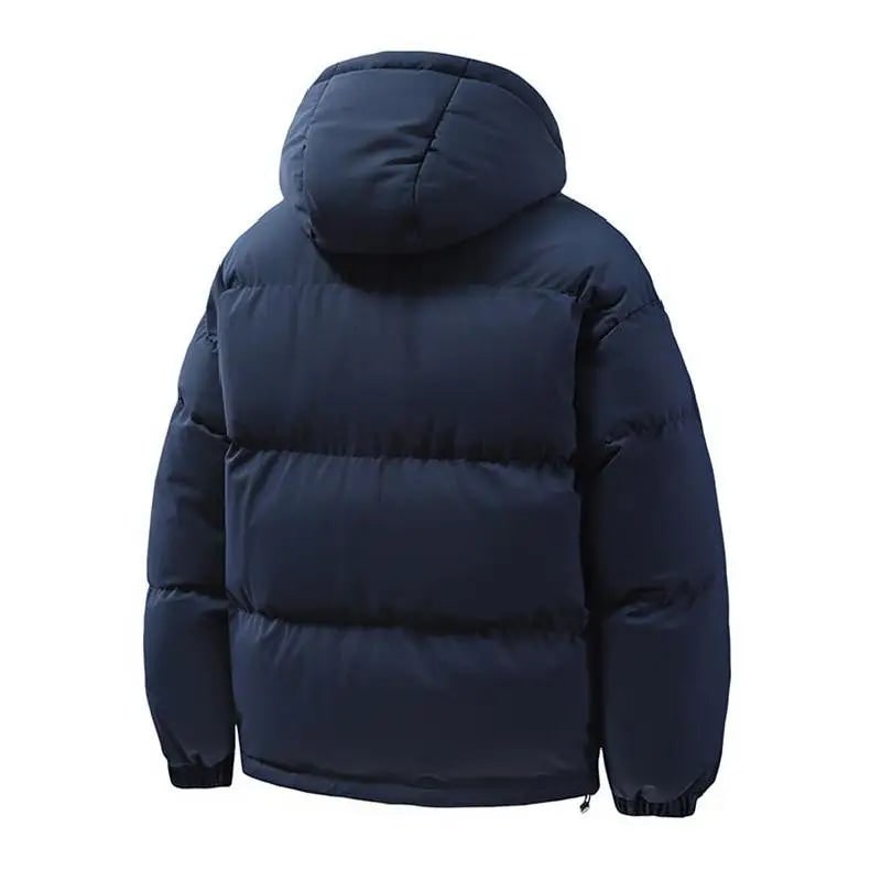 Men's Puffer Winter Quilted Jacket with Hood and Insulated Design - Image 10