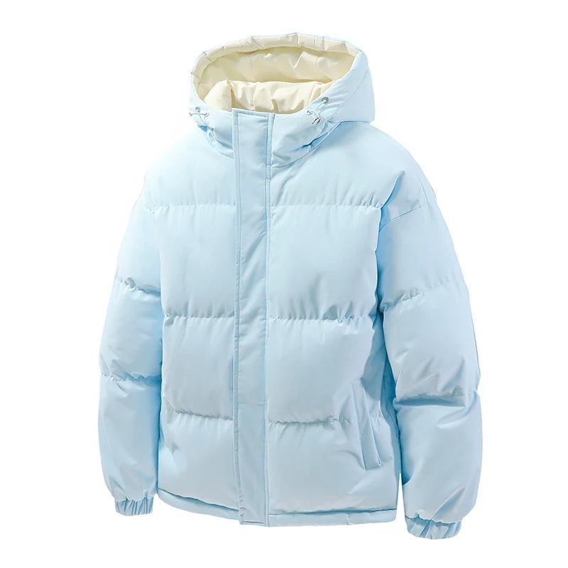 Men's Puffer Winter Quilted Jacket with Hood and Insulated Design - Image 2