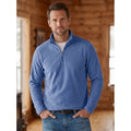 Men's Quarter Zip Pullover Sweater with Fleece Knit and Stand Collar - Image 1
