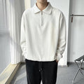 Men's Quarter Zip Pullover Sweater with Polo Collar and Ribbed Knit - Image 9