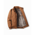 Men's Quilted Bomber Jacket with Fleece Lining and Windproof Shell - Image 2