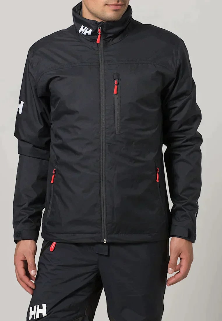 Men's Rain Jacket with Water-Resistant Collar and Zip Closure - Image 1