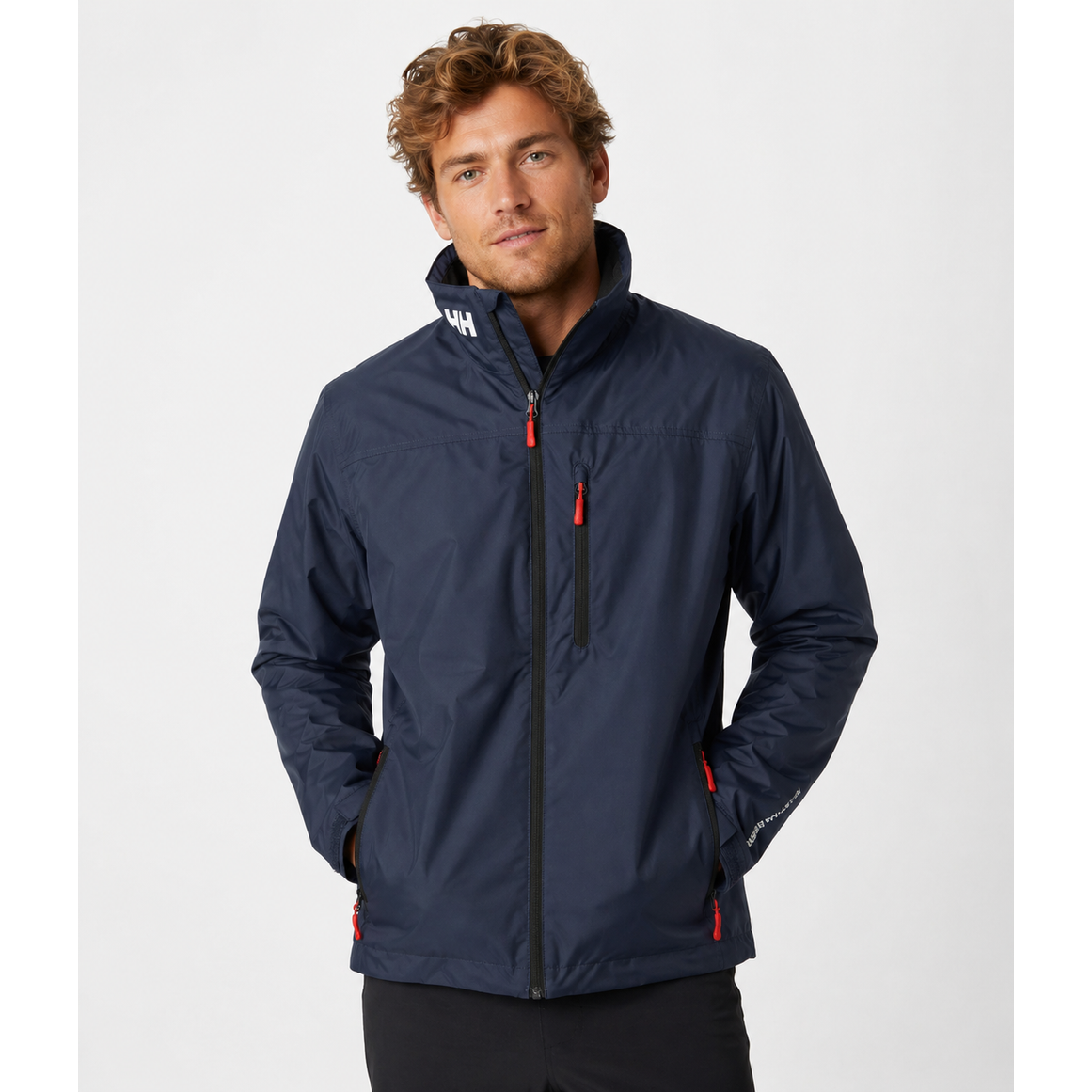 Men's Rain Jacket with Water-Resistant Collar and Zip Closure - Image 4