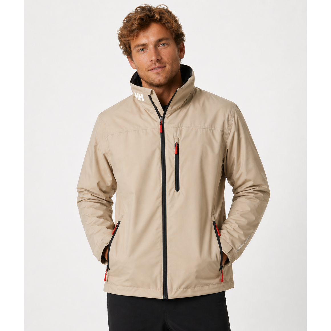Men's Rain Jacket with Water-Resistant Collar and Zip Closure - Image 6