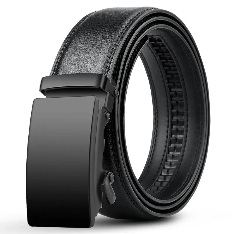 Men's Ratchet Belt with Automatic Metal Buckle and Adjustable Length - Image 1