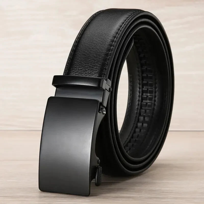 Men's Ratchet Belt with Automatic Metal Buckle and Adjustable Length - Image 5