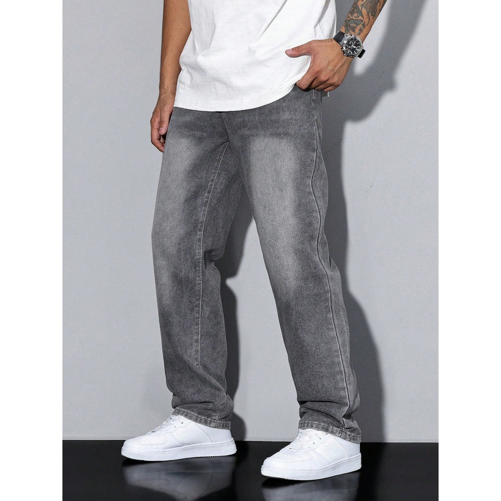 Men's Relaxed Fit Straight Leg Jeans with Five Pocket Styling - Image 18