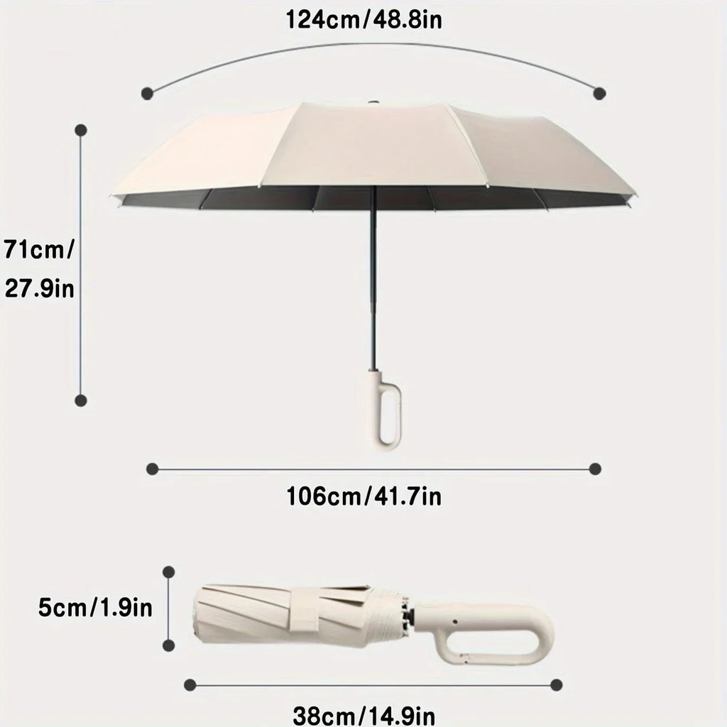 Men's Repel Windproof Travel Umbrella with Compact Folding Design and UV Blocker - Image 7