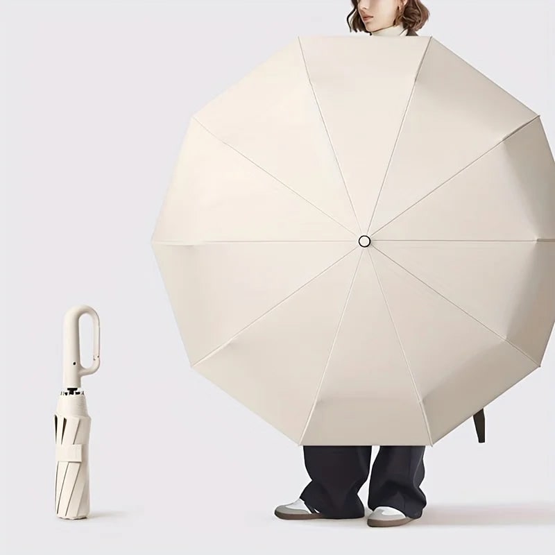 Men's Repel Windproof Travel Umbrella with Compact Folding Design and UV Blocker - Image 8