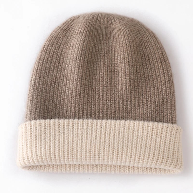 Men's Reversible Slouchy Winter Beanie with Ribbed Knit and Fold-Over Cuff - Image 3