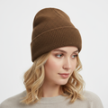 Men's Ribbed Knit Beanie Hat with Folded Cuff and Slouchy Crown Winter - Image 4