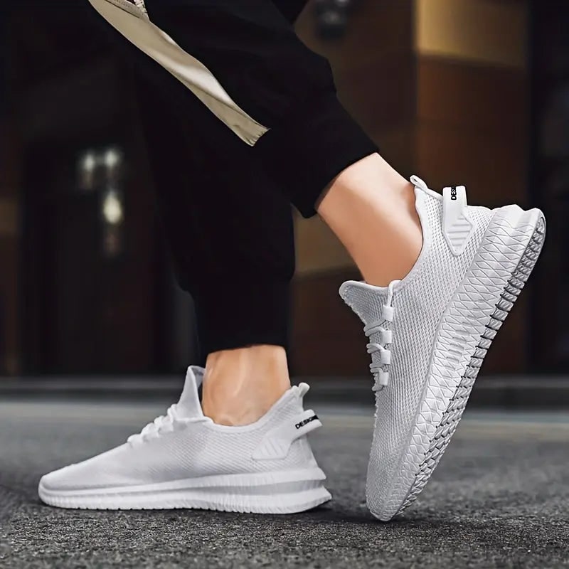 Men's Running Shoes Sneakers Lace-Up Mesh Low-Top Breathable Upper - Image 5