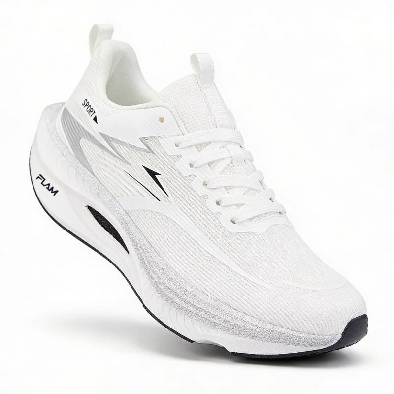 Men's Running Shoes Training with Mesh Upper Cushioned Sole Lace-Up - Image 1
