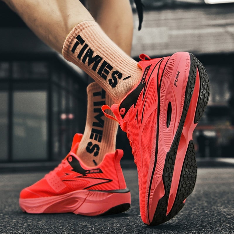 Men's Running Shoes Training with Mesh Upper Cushioned Sole Lace-Up - Image 6