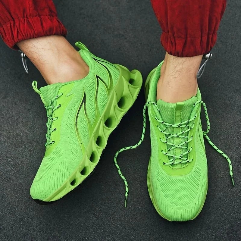 Men's Running Shoes with Breathable Mesh Blade Sole and Padded Collar Support - Image 7