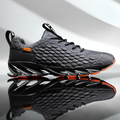 Men's Running Shoes with Knit Upper Lace-Up Closure and Grip Sole - Image 2