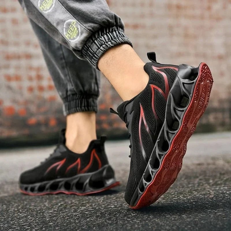 Men's Running Shoes with Mesh Upper and Blade Sole for Road - Image 3