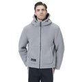 Men's Sherpa Fleece Zip-Up Hoodie Jacket with Adjustable Hood and Kangaroo Pockets - Image 1