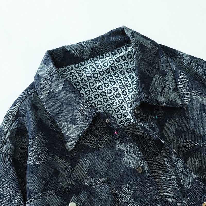 Men's Shirt Jacket with Snap Button Closure and Chest Pockets - Image 2