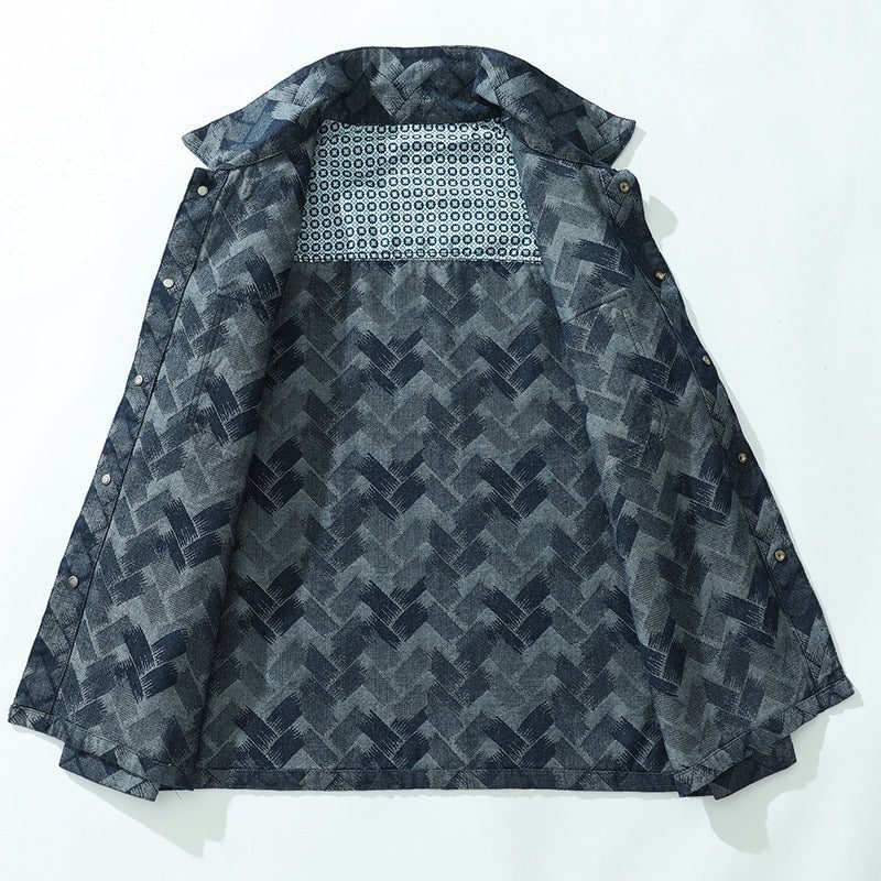 Men's Shirt Jacket with Snap Button Closure and Chest Pockets - Image 5