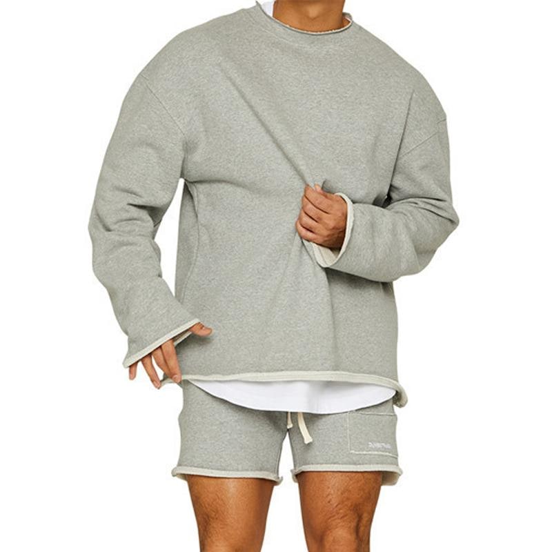 Men's Short Lounge and Oversized Two Piece Set with Drawstring - Image 4