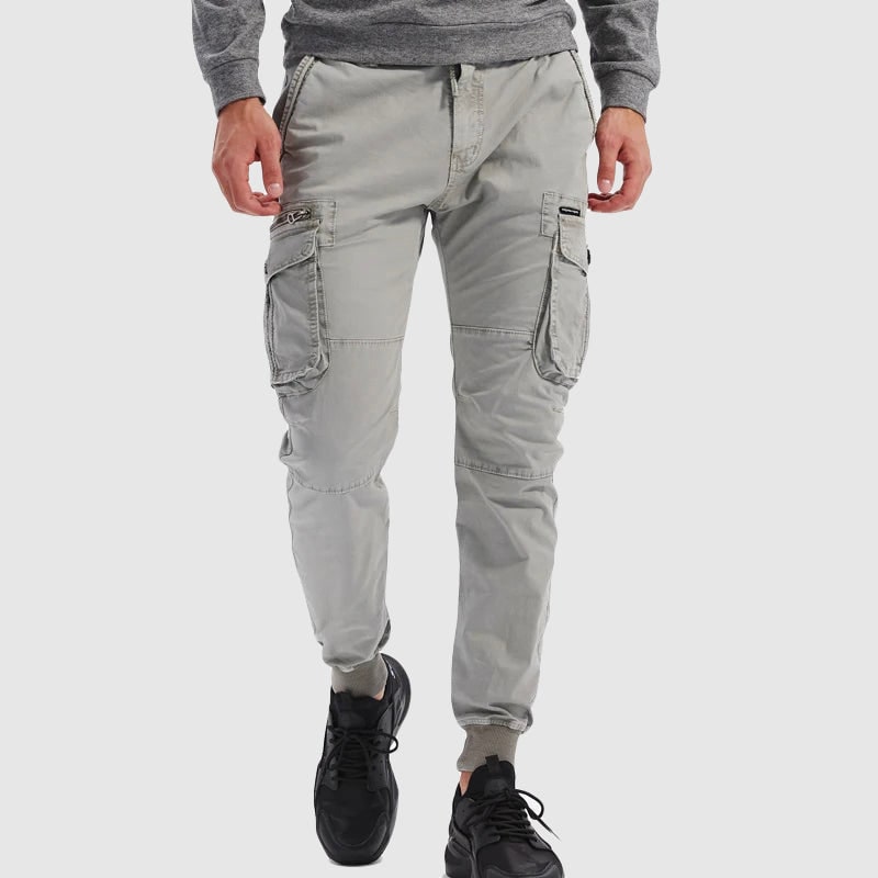 Men's Slim Fit Cargo Pants Joggers with Drawstring Waist and Tapered Ankle Cuffs - Image 3