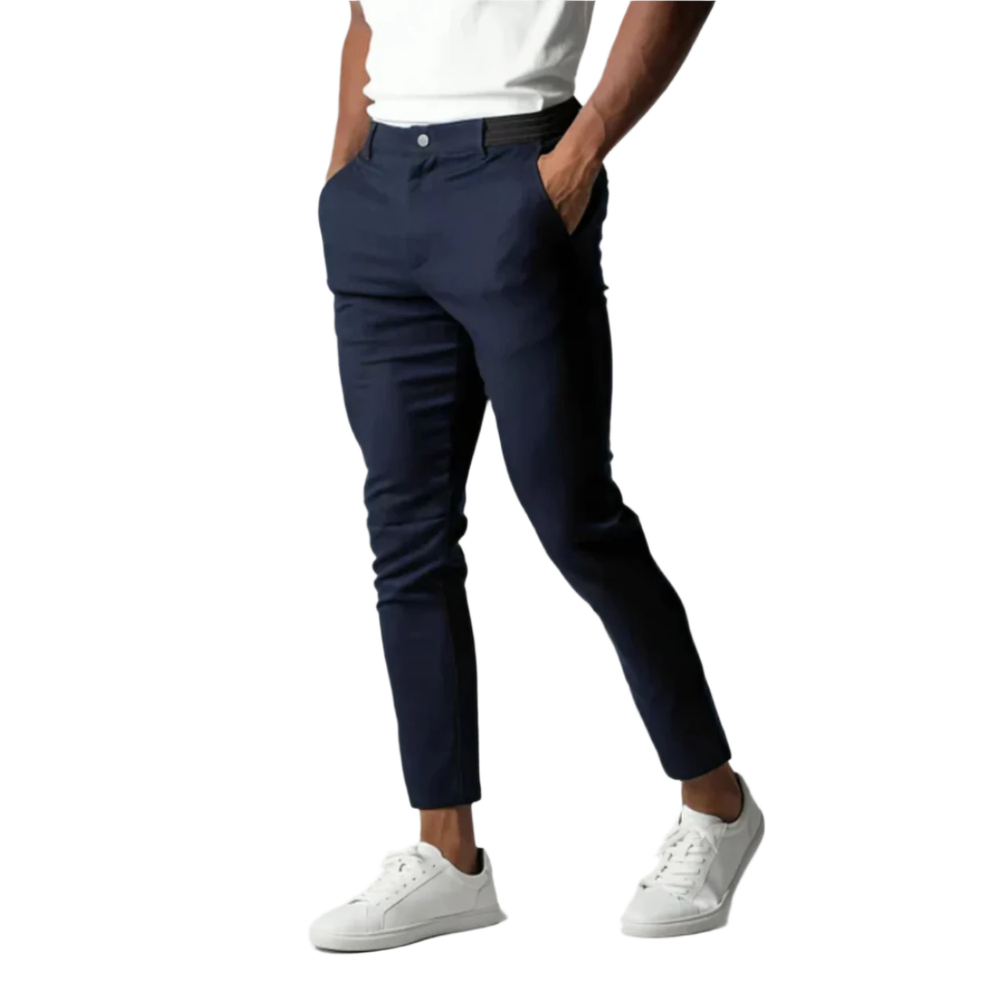 Men's Slim Fit Chino Pants Trousers with Tapered Ankle and Stretch Waistband - Image 2