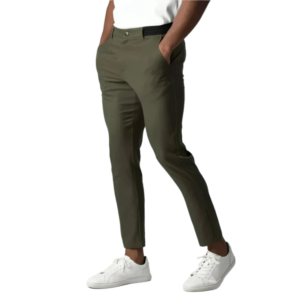 Men's Slim Fit Chino Pants Trousers with Tapered Ankle and Stretch Waistband - Image 3
