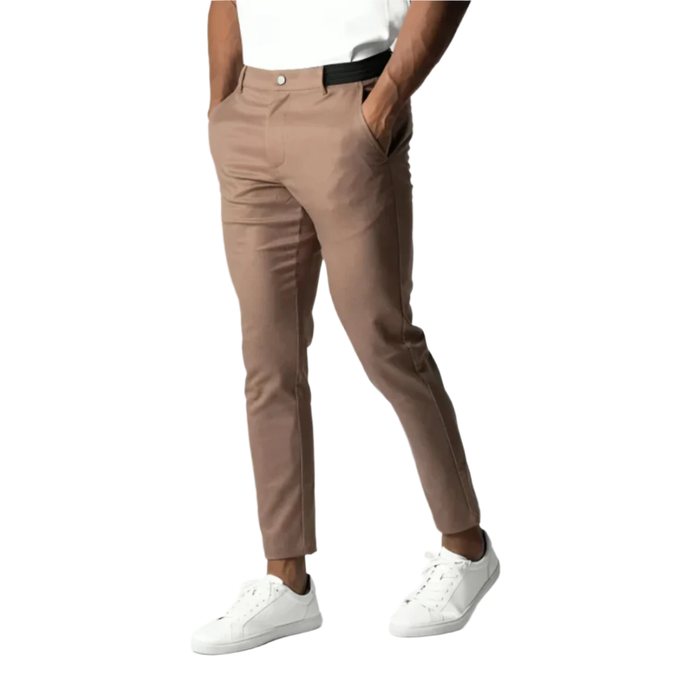 Men's Slim Fit Chino Pants Trousers with Tapered Ankle and Stretch Waistband - Image 4