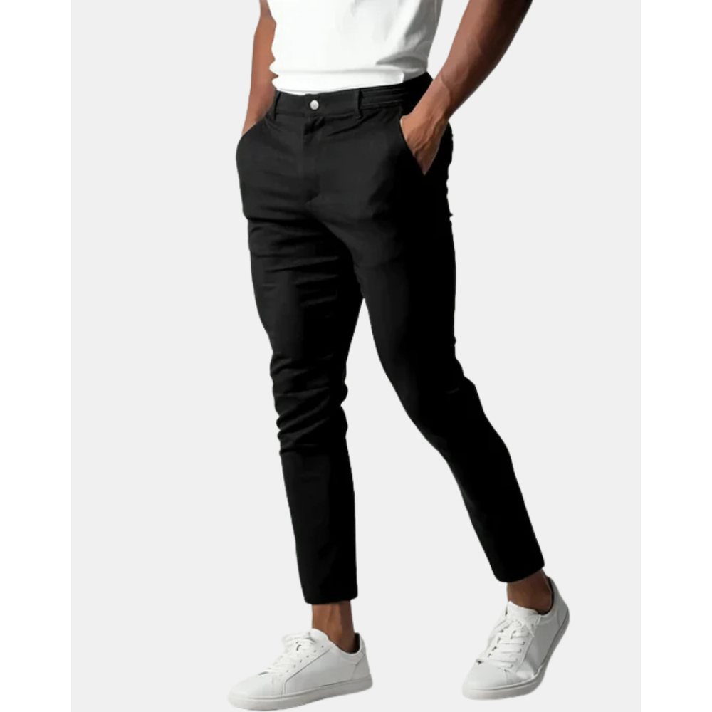 Men's Slim Fit Chino Pants Trousers with Tapered Ankle and Stretch Waistband - Image 5
