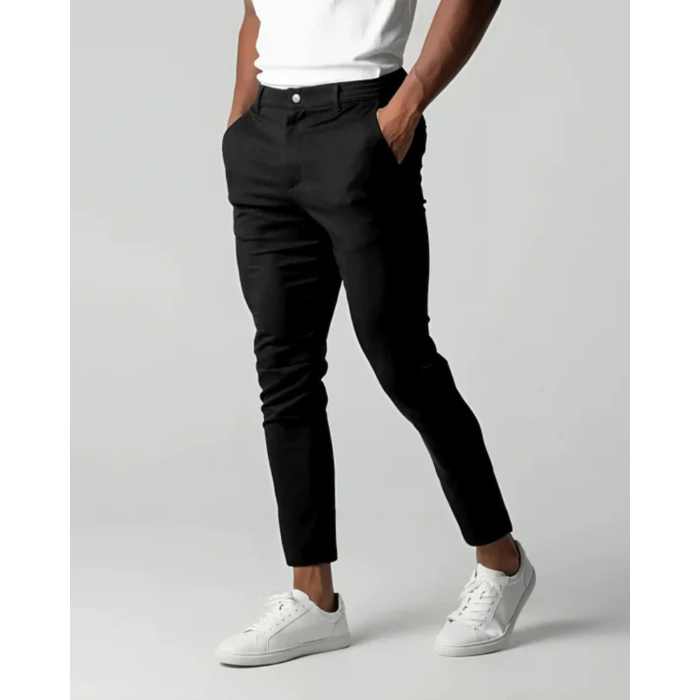 Men's Slim Fit Chino Pants Trousers with Tapered Ankle and Stretch Waistband - Image 6