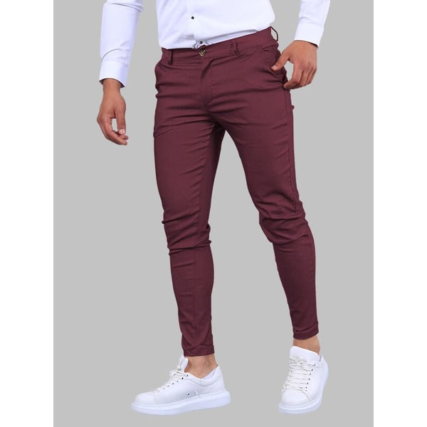 Men's Slim Fit Chino Pants with Stretch Casual Dress - Image 1