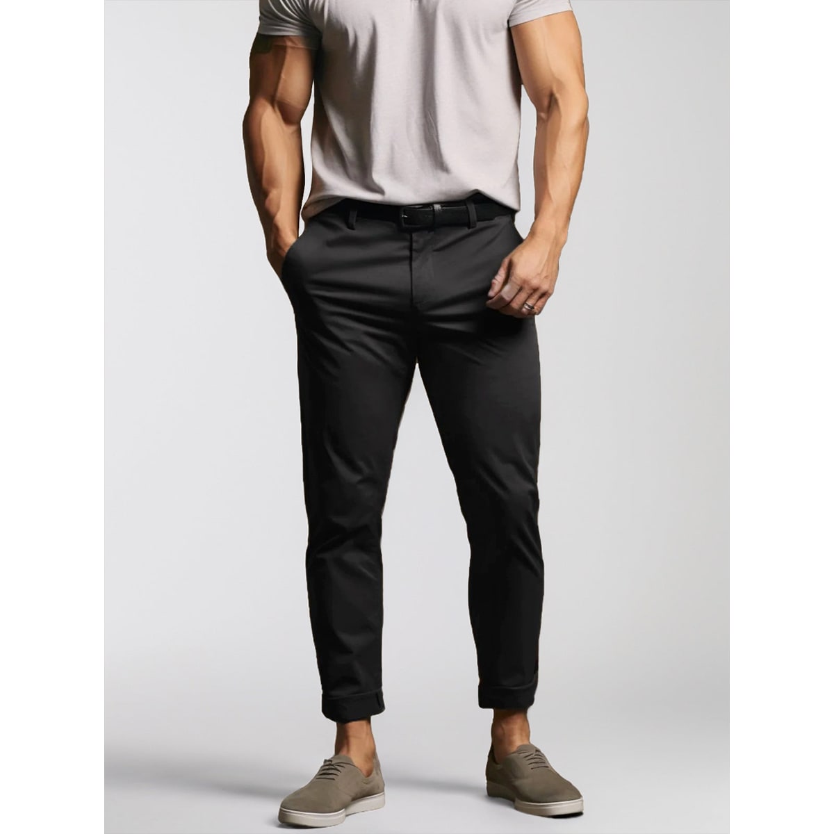 Men's Slim Fit Chino Pants with Stretch Cotton Blend and Tapered Leg - Image 5