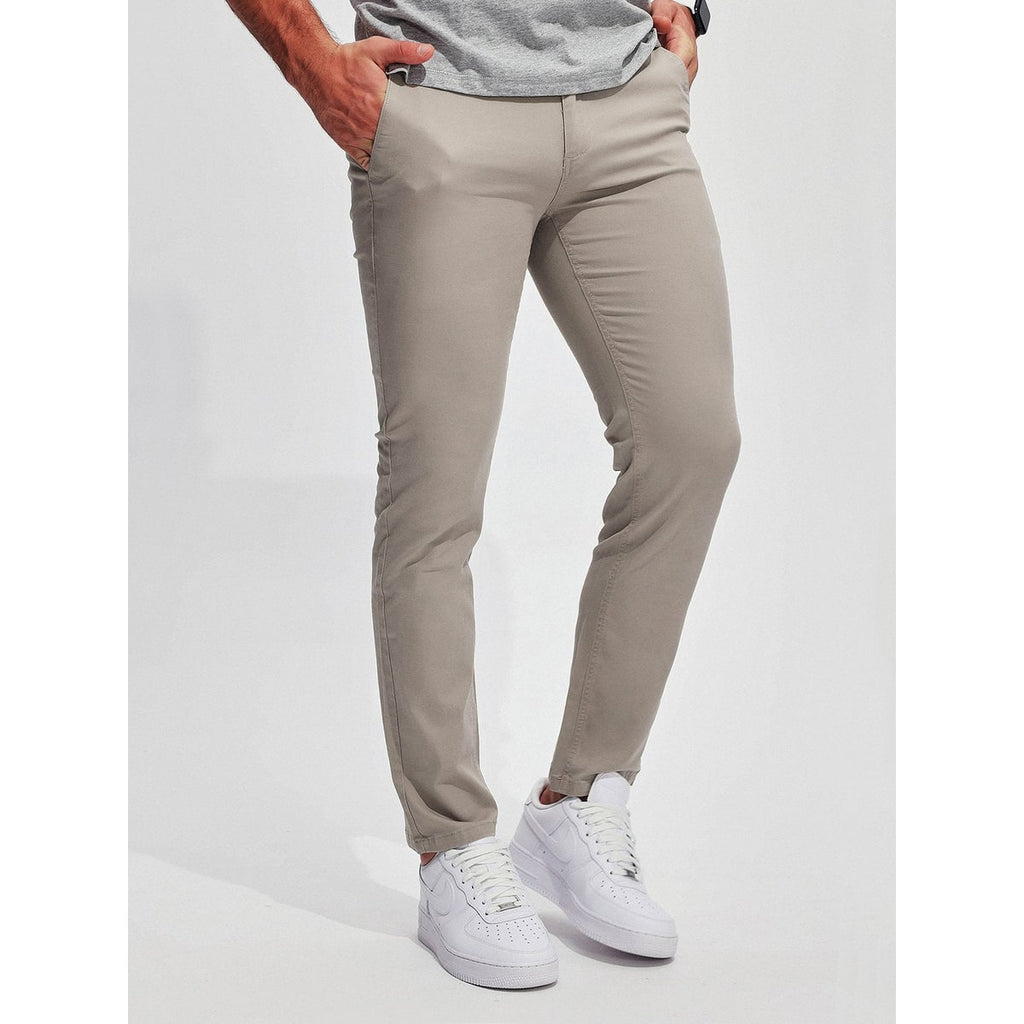 Men's Slim Fit Chino Pants with Stretch Cotton Blend and Tapered Leg - Image 7