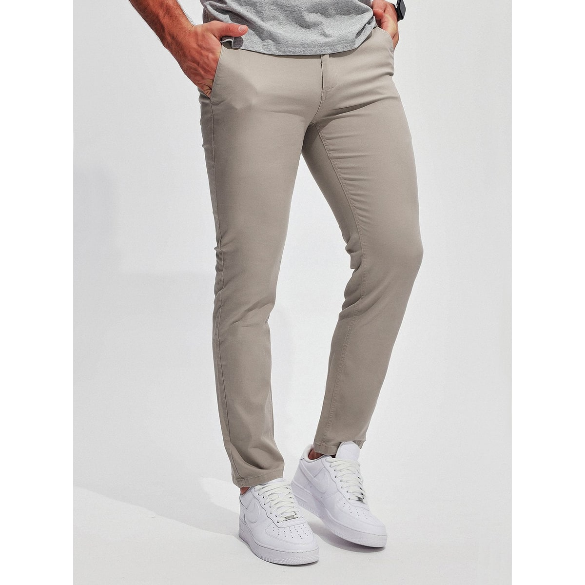 Men's Slim Fit Chino Pants with Stretch Cotton Blend and Tapered Leg - Image 7