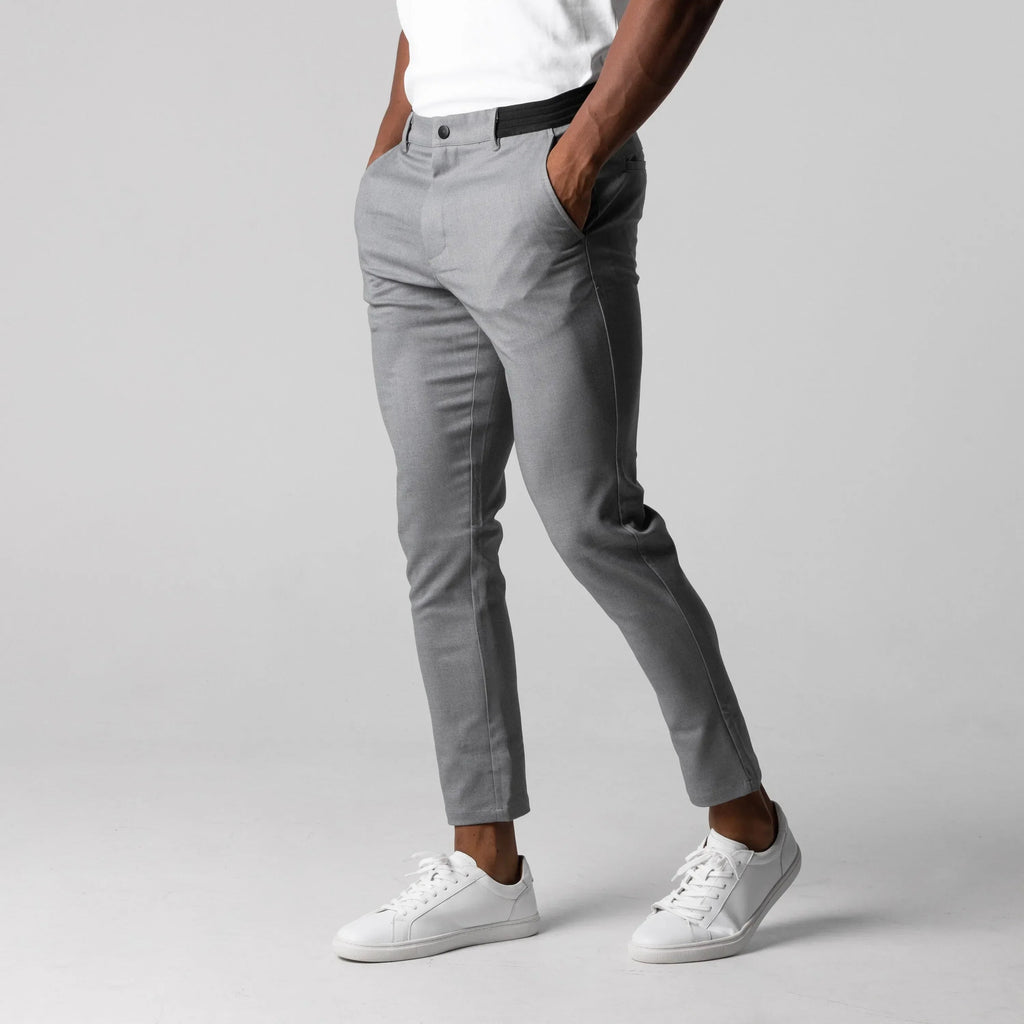 Men's Slim Fit Chino Pants with Tapered Leg and Stretch Woven Casual - Image 1
