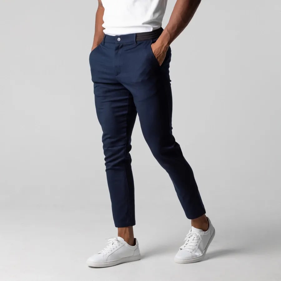 Men's Slim Fit Chino Pants with Tapered Leg and Stretch Woven Casual - Image 8