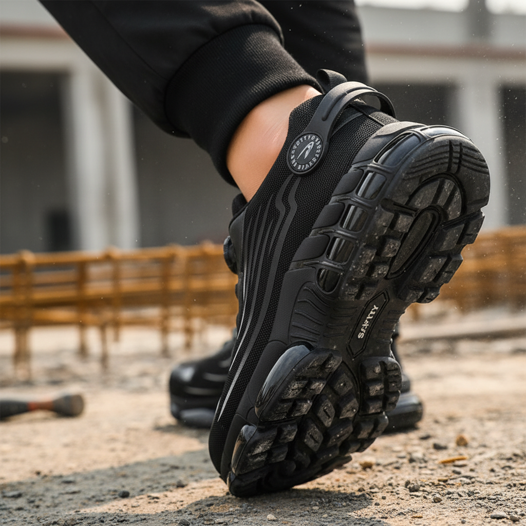 Men's Steel Toe Shoes Safety Sneakers with Rotary Dial Lacing and Reinforced Cap - Image 8
