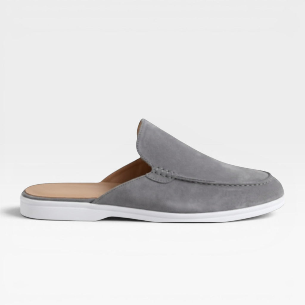 Men's Suede Slip on Mules Loafers with Moccasin Toe and Padded Footbed - Image 13