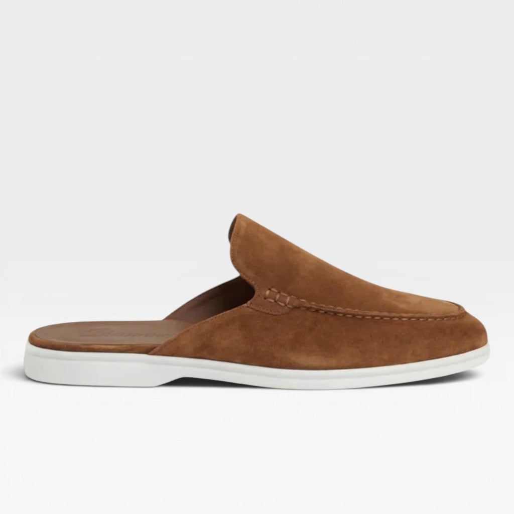 Men's Suede Slip on Mules Loafers with Moccasin Toe and Padded Footbed - Image 14