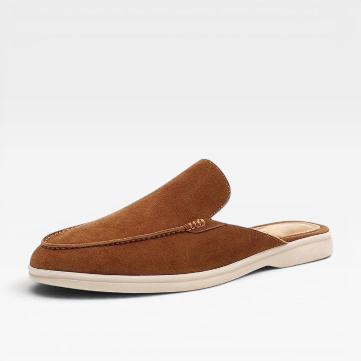 Men's Suede Slip on Mules Loafers with Moccasin Toe and Padded Footbed - Image 15